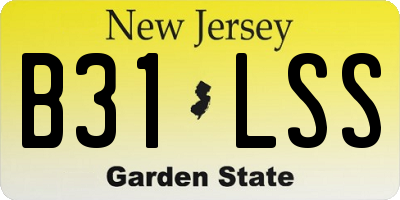 NJ license plate B31LSS
