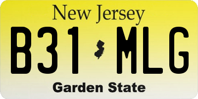 NJ license plate B31MLG