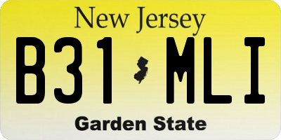 NJ license plate B31MLI