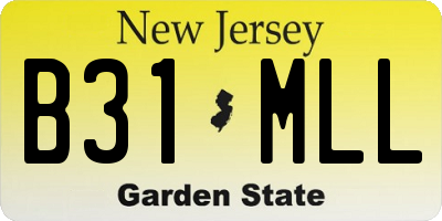 NJ license plate B31MLL