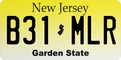 NJ license plate B31MLR