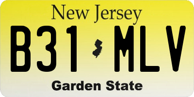 NJ license plate B31MLV