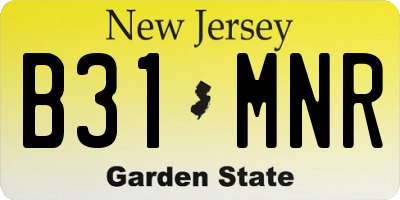 NJ license plate B31MNR