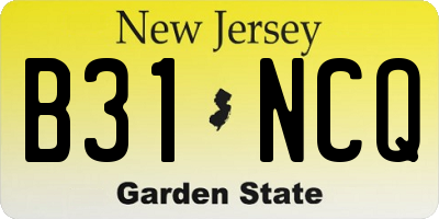 NJ license plate B31NCQ