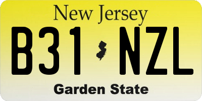 NJ license plate B31NZL