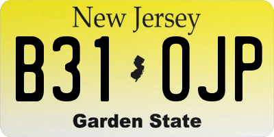 NJ license plate B31OJP