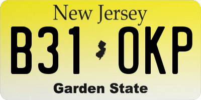NJ license plate B31OKP