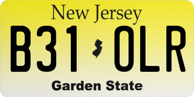 NJ license plate B31OLR