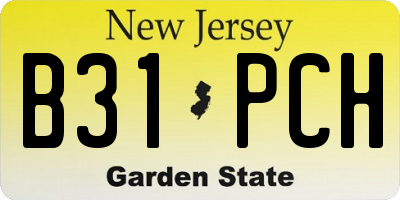 NJ license plate B31PCH