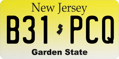 NJ license plate B31PCQ