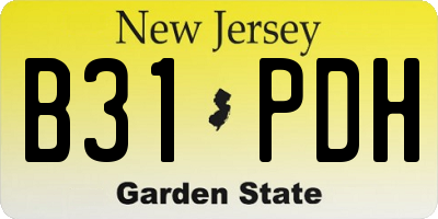NJ license plate B31PDH