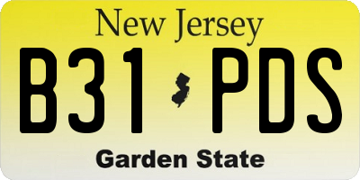 NJ license plate B31PDS