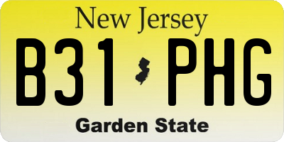 NJ license plate B31PHG