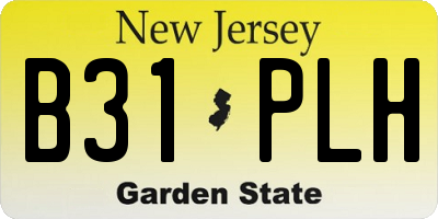 NJ license plate B31PLH