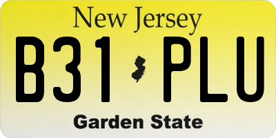 NJ license plate B31PLU