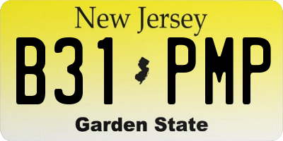 NJ license plate B31PMP