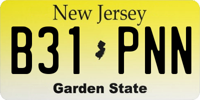 NJ license plate B31PNN
