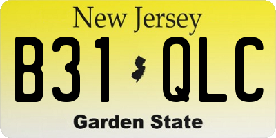 NJ license plate B31QLC