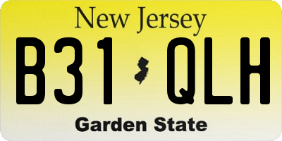 NJ license plate B31QLH