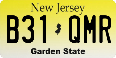 NJ license plate B31QMR