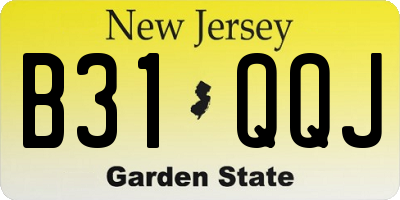NJ license plate B31QQJ