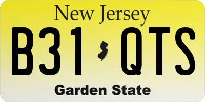 NJ license plate B31QTS