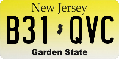 NJ license plate B31QVC