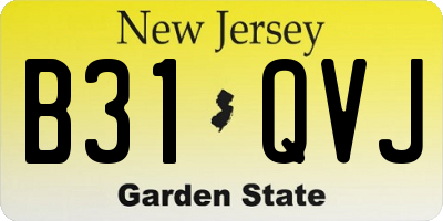 NJ license plate B31QVJ