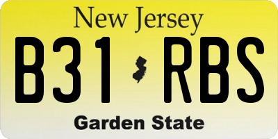 NJ license plate B31RBS