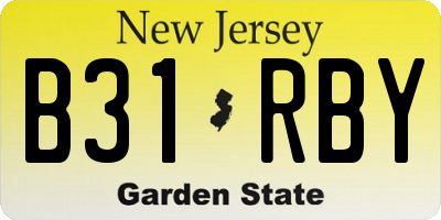NJ license plate B31RBY