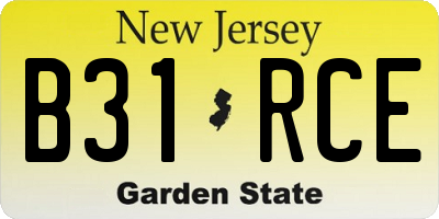 NJ license plate B31RCE