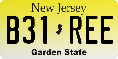NJ license plate B31REE