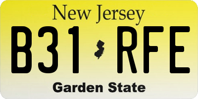 NJ license plate B31RFE