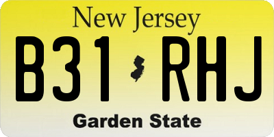 NJ license plate B31RHJ