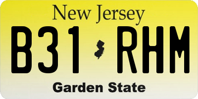 NJ license plate B31RHM