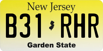 NJ license plate B31RHR
