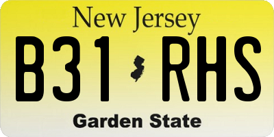 NJ license plate B31RHS