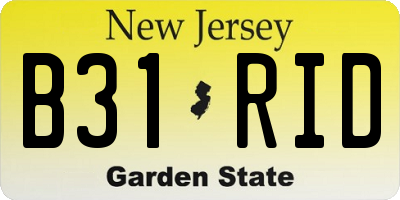 NJ license plate B31RID