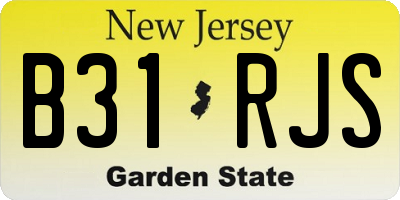 NJ license plate B31RJS