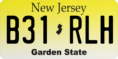 NJ license plate B31RLH