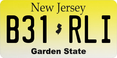 NJ license plate B31RLI