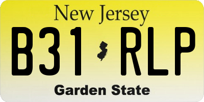NJ license plate B31RLP