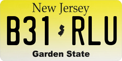 NJ license plate B31RLU