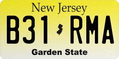 NJ license plate B31RMA