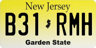 NJ license plate B31RMH