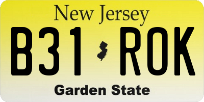 NJ license plate B31ROK