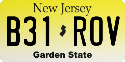 NJ license plate B31ROV