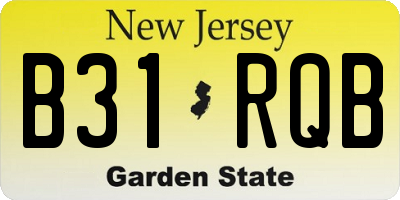 NJ license plate B31RQB
