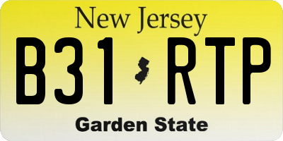 NJ license plate B31RTP