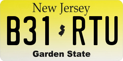 NJ license plate B31RTU